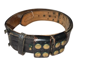 Vtg Don Hume Police Duty Belt with Keepers.