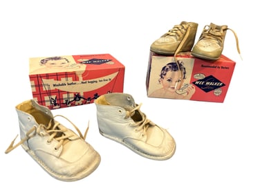 Vintage Wee Walkers Baby Shoe Boxes ADVERTISING