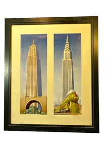 Robert LaDuke “Northbound” “Empire” Prints Framed Together Under Glass