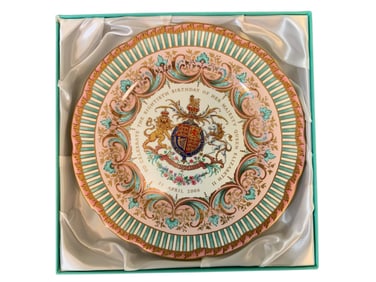 Royal Collection Limited Edition Plate Commemorating the 80th birthday of Queen Elizabeth II