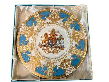 Royal Collection 2002 Plate Commemorating the Golden Jubilee of Queen Elizabeth II
