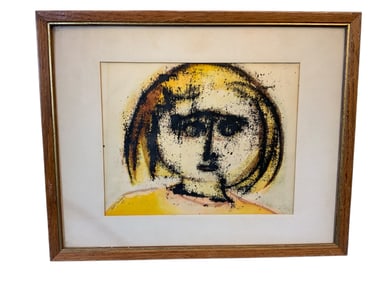 Mary Donliavy “Face” Framed Under Glass