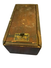 Vintage Wooden Box with Sliding Top for Kellogg Air Pump Model 32