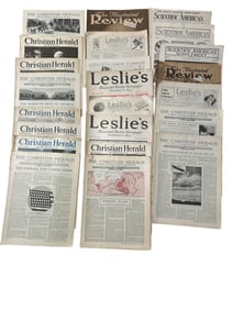 Early 20th Century Ephemera Scientific American Christian Herald Leslie’s The Illustrated Review