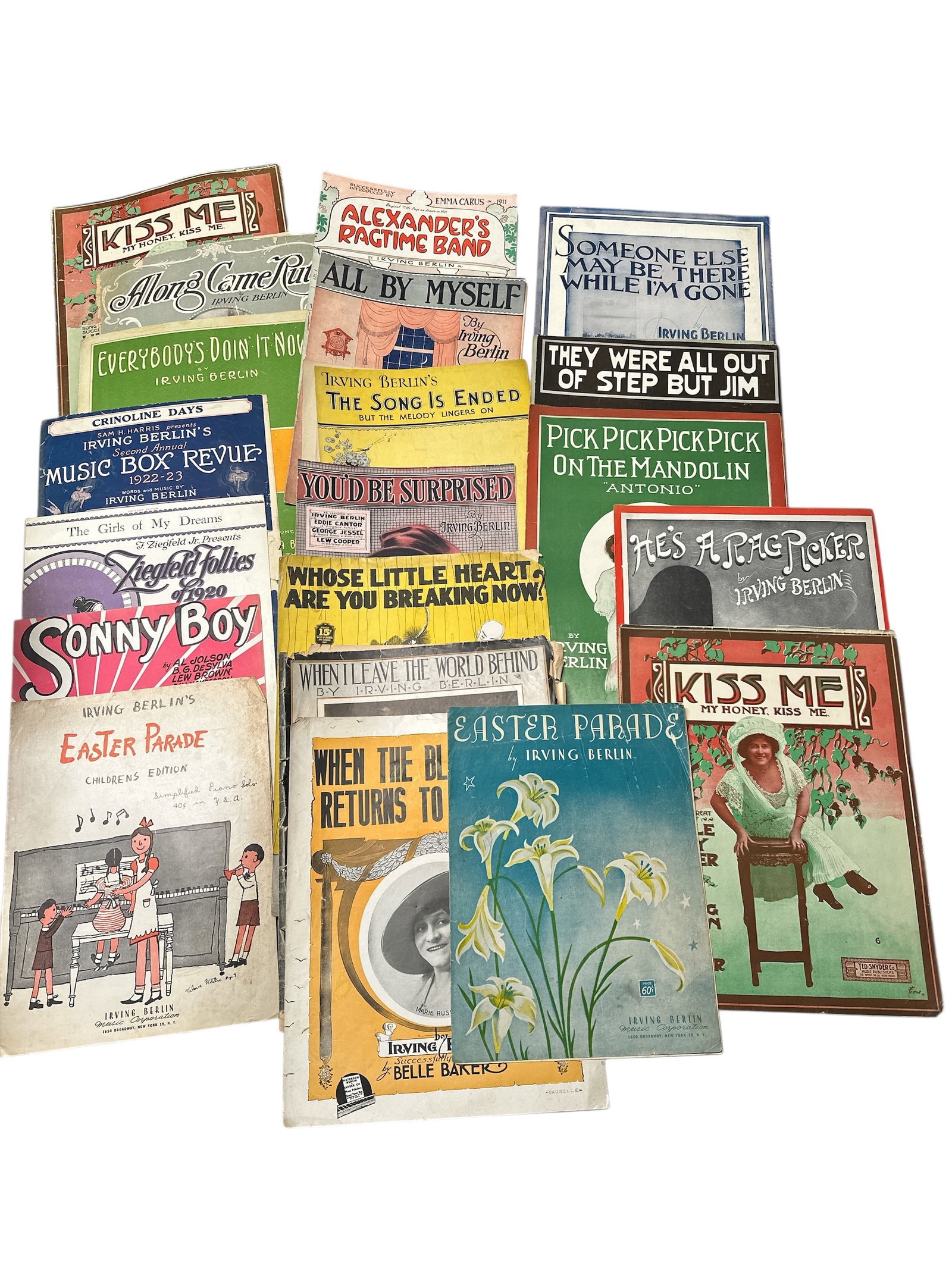 Ephemera Large Collection Vintage SHEET MUSIC Irving Berlin titles (1 of 3)