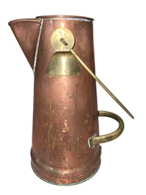 Vintage Gregorian Solid Copper Coffee or Chocolate Pot 8 1/2” tall