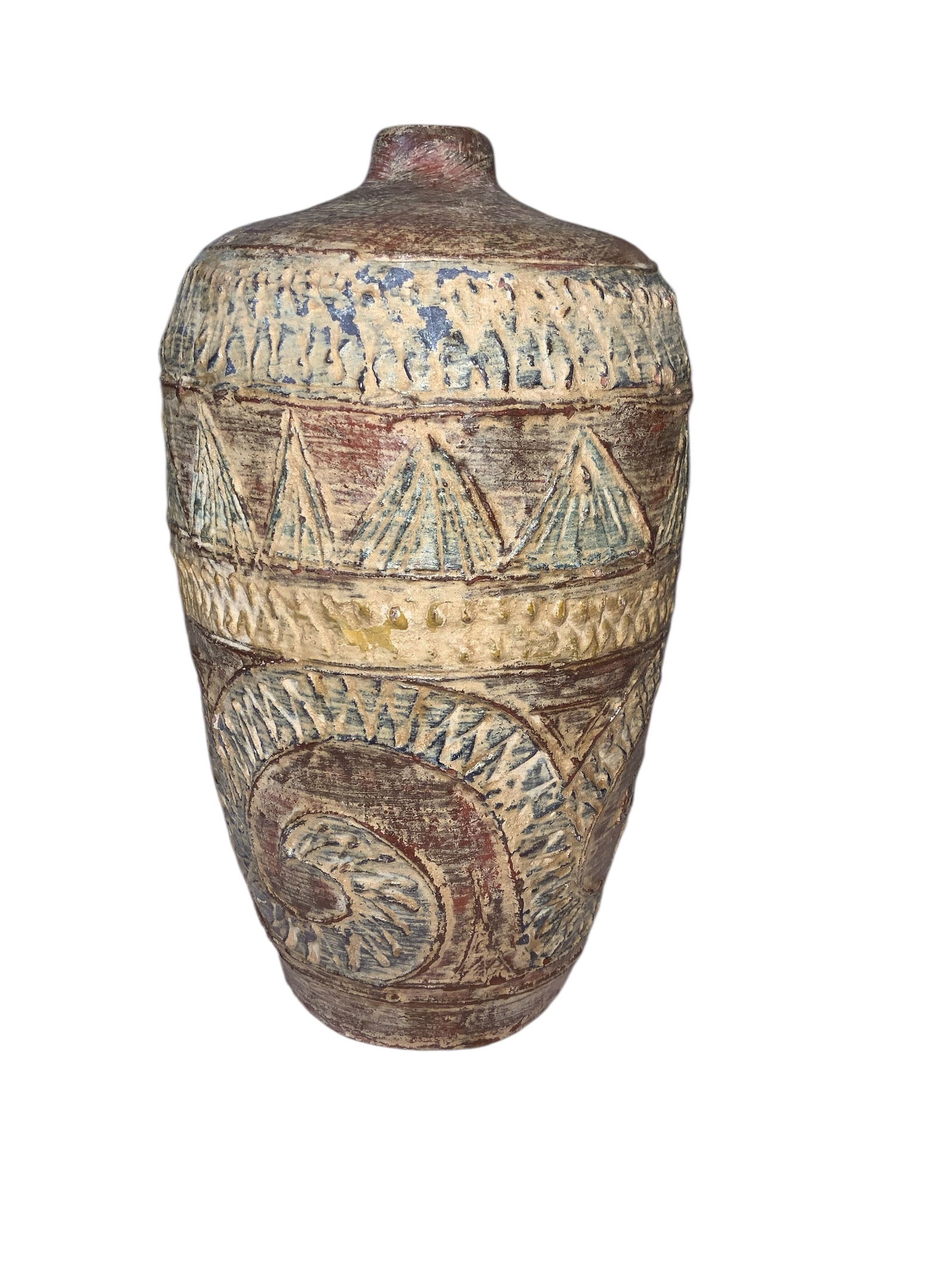 Handmade Pottery Jar or Vase with tribal designs Southwestern (1 of 6)
