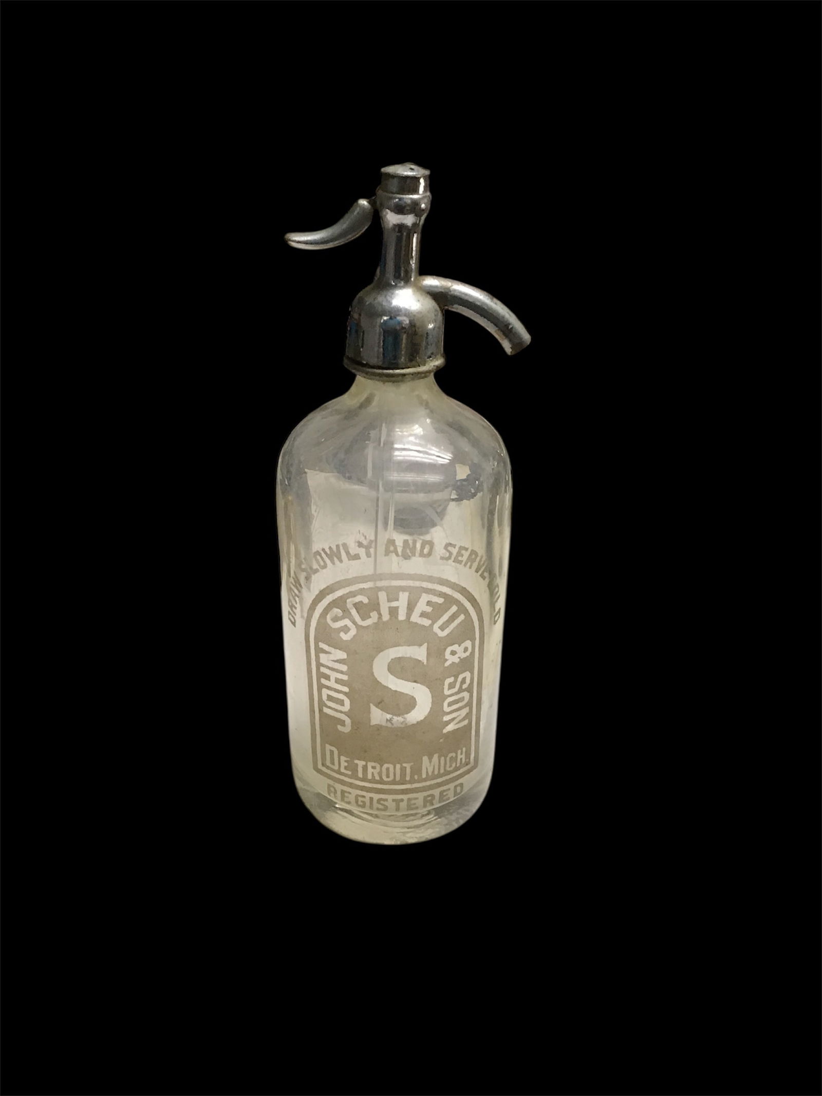 Vintage John Scheu and sons Seltzer bottle (1 of 3)