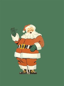 Vintage Wooden Santa Claus