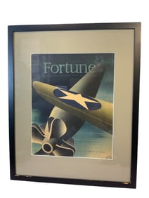 Framed Print of Cover Art for the August 1942 Issue of Fortune publication