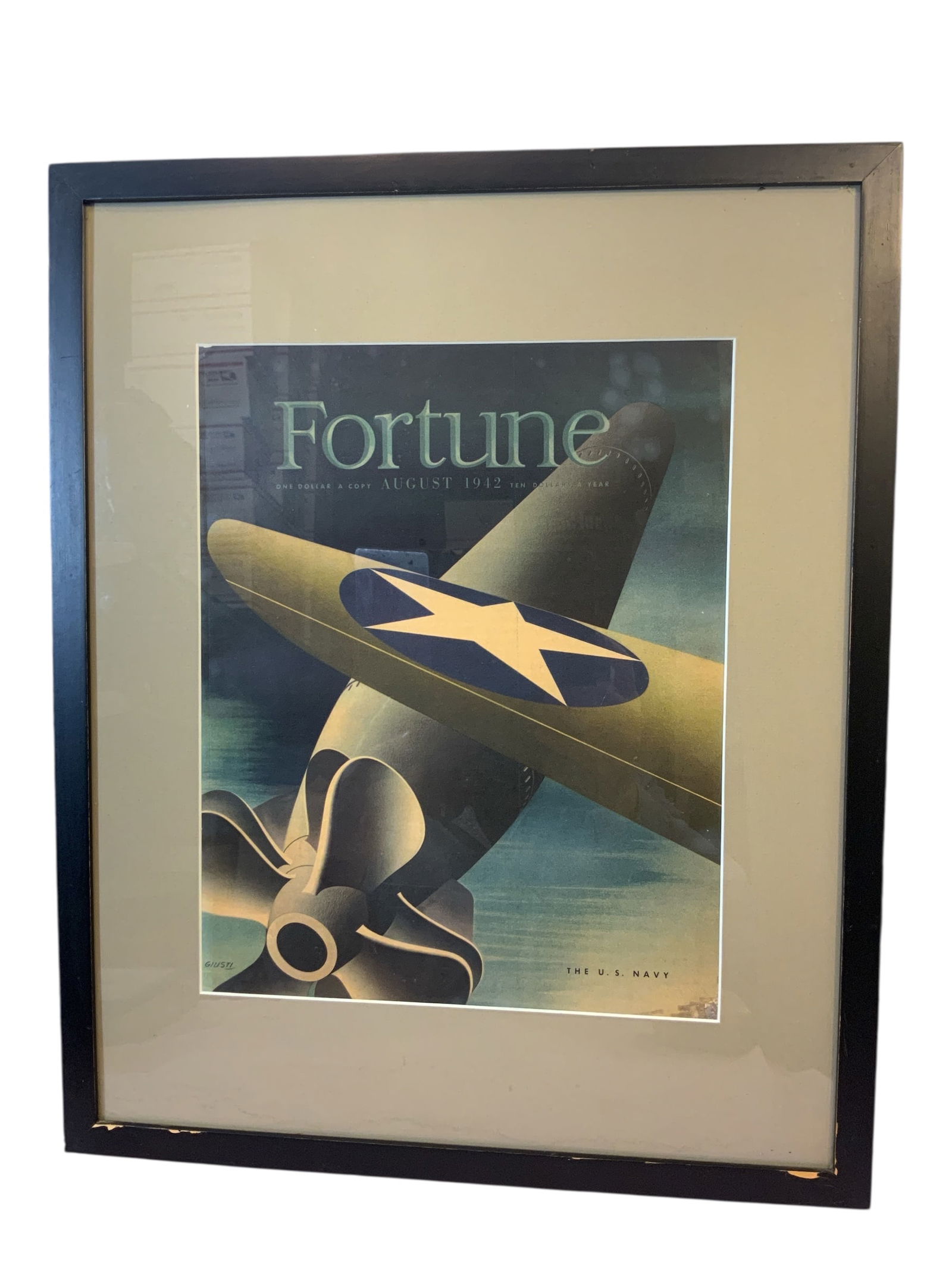 Framed Print of Cover Art for the August 1942 Issue of Fortune publication (1 of 3)