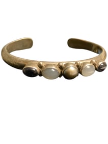 Vintage 5-Stone Sterling Cuff Bracelet