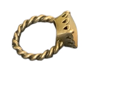 Sterling Silver Mother of Pearl Twisted Band Sincerity Ring