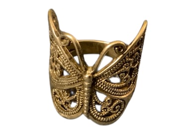 Sterling Silver Filigree Butterfly Ring