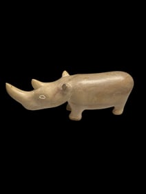 Hand-carved Soapstone Rhinoceros
