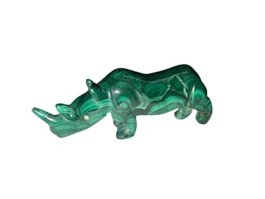 Show stopping Polished Malachite Rhinoceros
