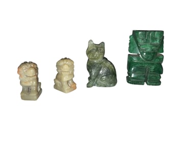 4 Carved Stone Figures