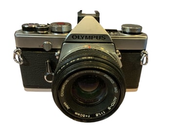 Olympus OM-1 35mm Camera Body and Attached Lens