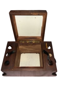 Vintage Humidor/ Pipe Rack and Pipes