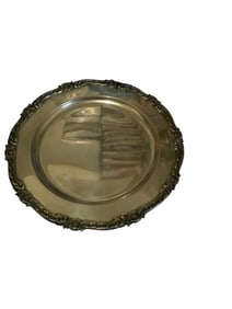 Vintage Peruvian 925 Sterling Silver Round Serving Tray by Camusso