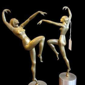 Bronze Dancing Women by Henri Lautier circa 1920’s
