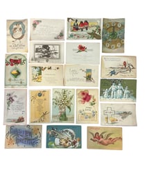 Vintage Birthday Easter New Year POSTCARDS 19pcs