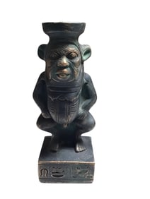 Bronze Egyptian God Bes Statue