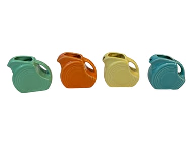 4 Fiesta Mini Disk Pitchers Homer Laughlin