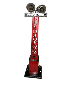 Vintage ?MARX? Red / Black Model Train Floodlight Tower