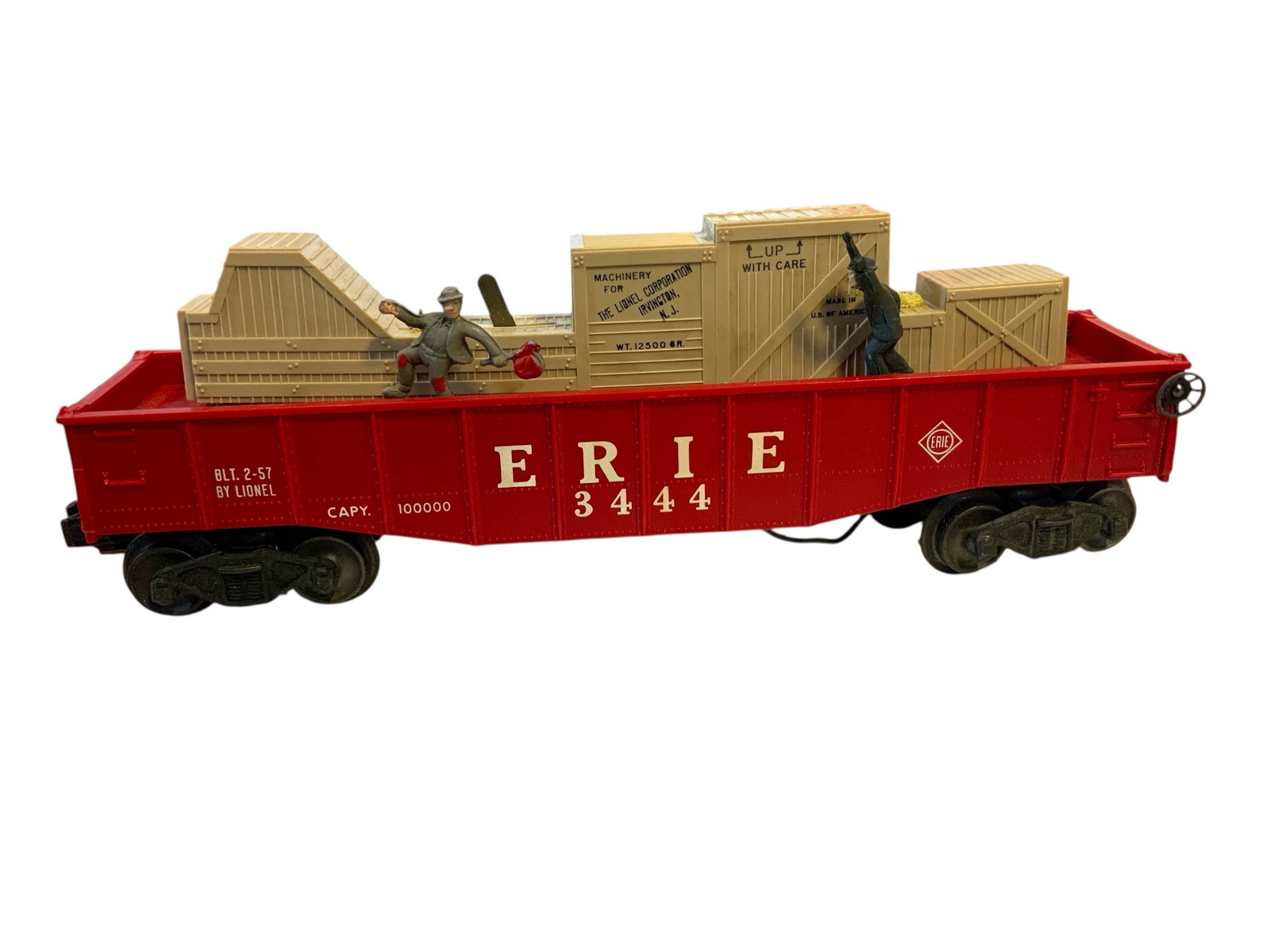 Vintage Lionel Erie Animated Gondola Car 3444 in Original Box: Vintage Lionel Erie Animated Gondola Car 3444 in Original Box. Car is near-mint. Box is good.