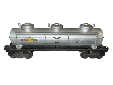 Vintage Lionel Sunoco 3-dome Tank Car O-gauge