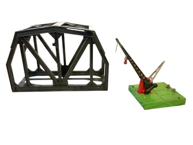 Vintage Lionel No. 46 Crossing Gate and 10” Plastic Extension Bridge