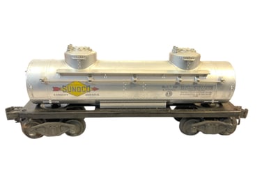 Vintage Lionel Sunoco 2-Dome Tank Car with Original Box O-gauge