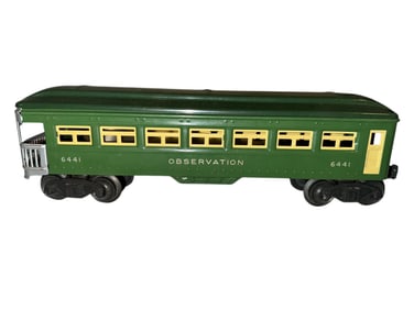 Vintage Lionel Illuminated Observation Car 6441 O-gauge Sheet metal