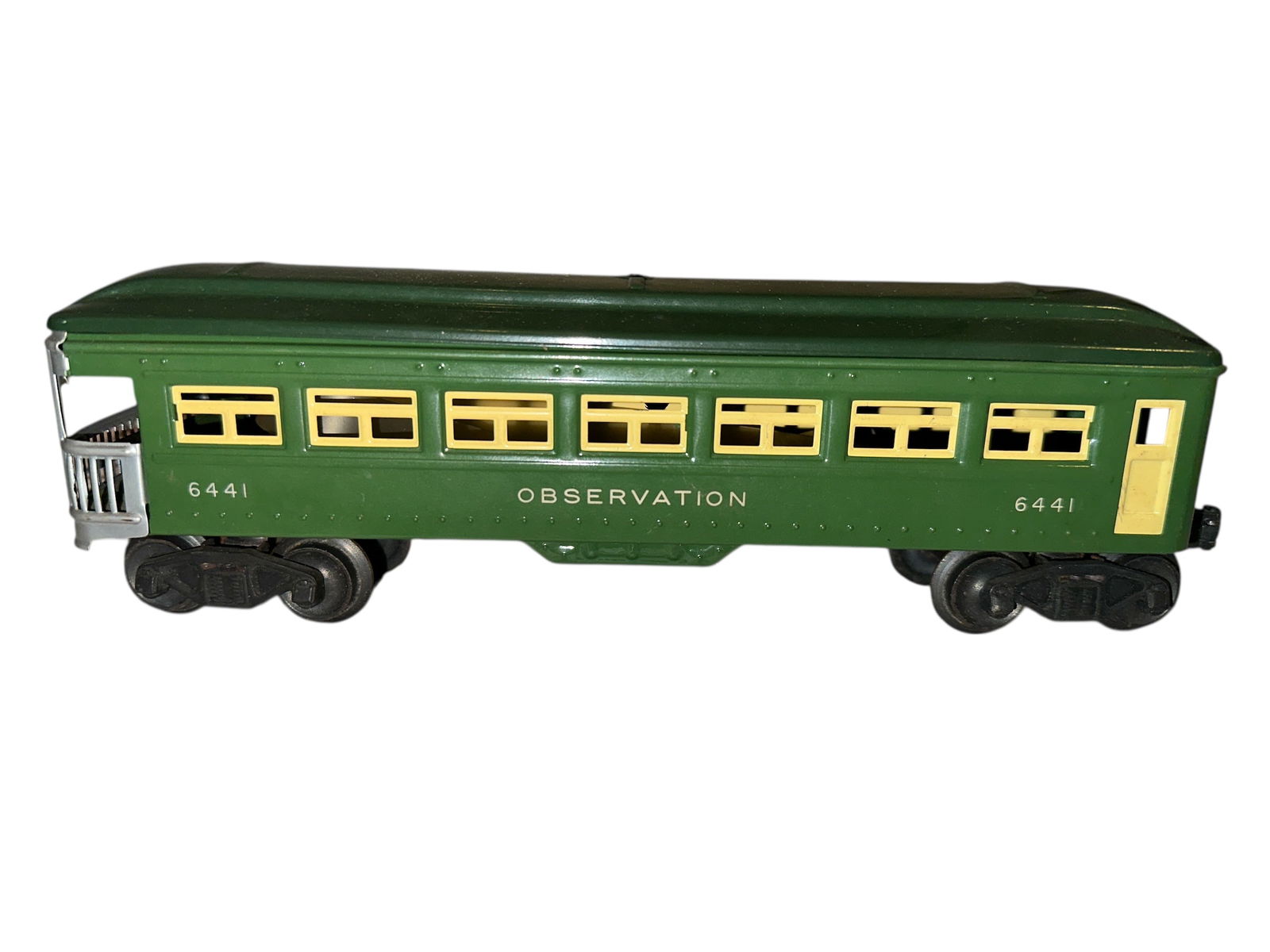 Vintage Lionel Illuminated Observation Car 6441 O-gauge Sheet metal (1 of 7)