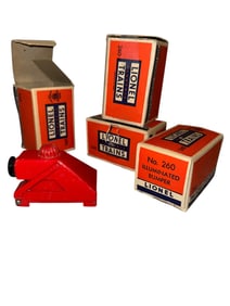 4 Vintage Lionel Illuminated Bumper No. 260 O-gauge Metal New, Old stock