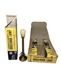 Vintage Boxed Set of 3 American Flyer No. 749 Boulevard Lamp A. C. Gilbert Company