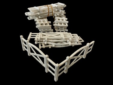 Lot of 35+ Plastic 6”; Sections of Toy Farm Fencing for Model Railroad layout and etc.