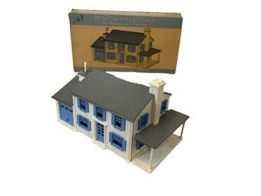 Vintage Plasticville 2 Story Colonial House