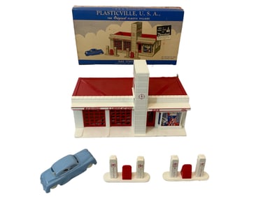 Vintage Plasticville Gas Station