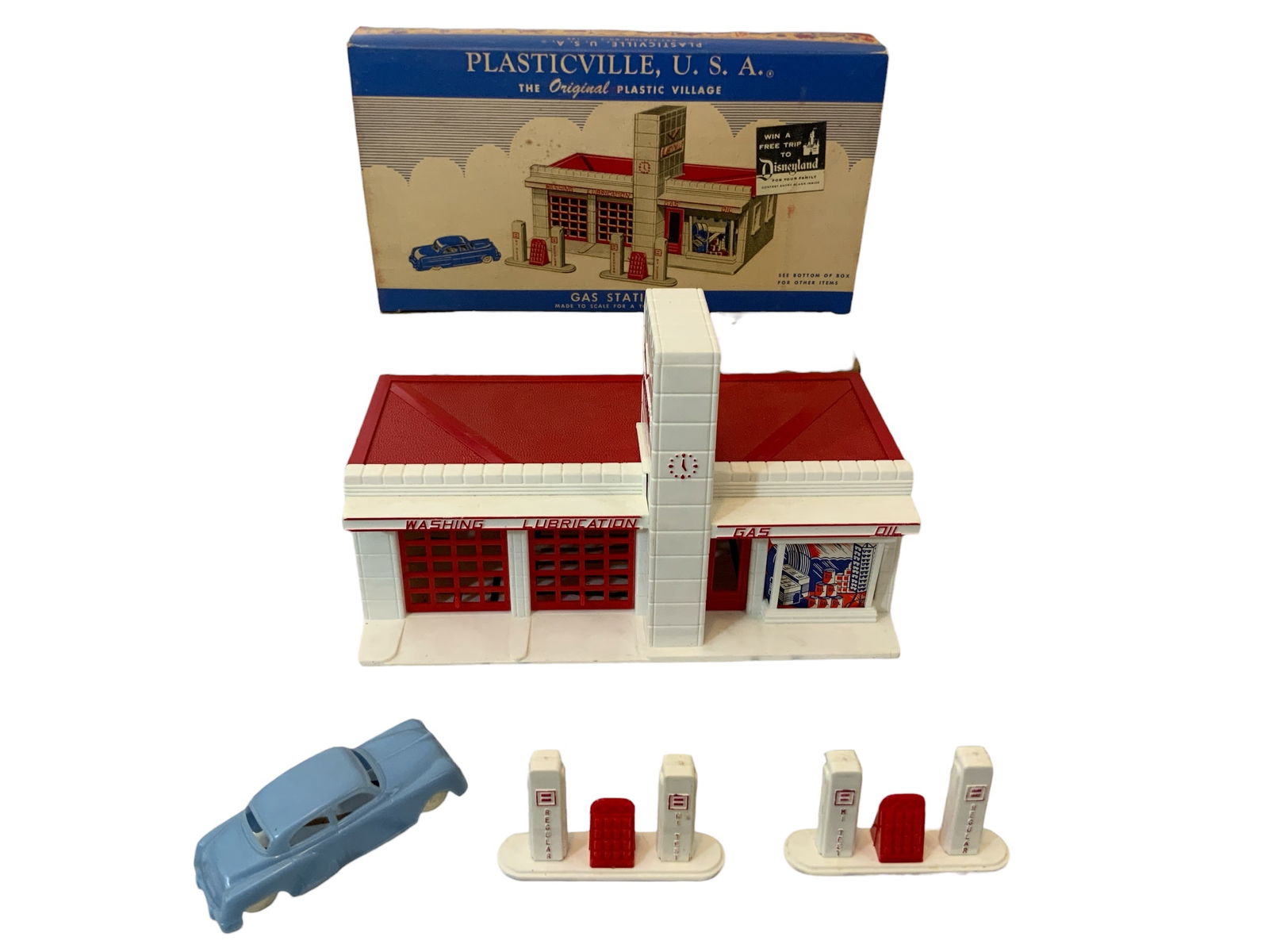 Vintage Plasticville Gas Station: Vintage Plasticville Gas Station.