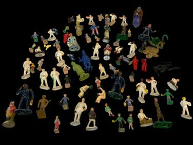 Vintage Metal and Plastic Figures for Model Train Or Village Layouts