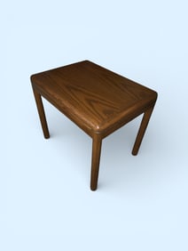 Krug Mid-Century Side Table Bookmatched Top Solid Wood
