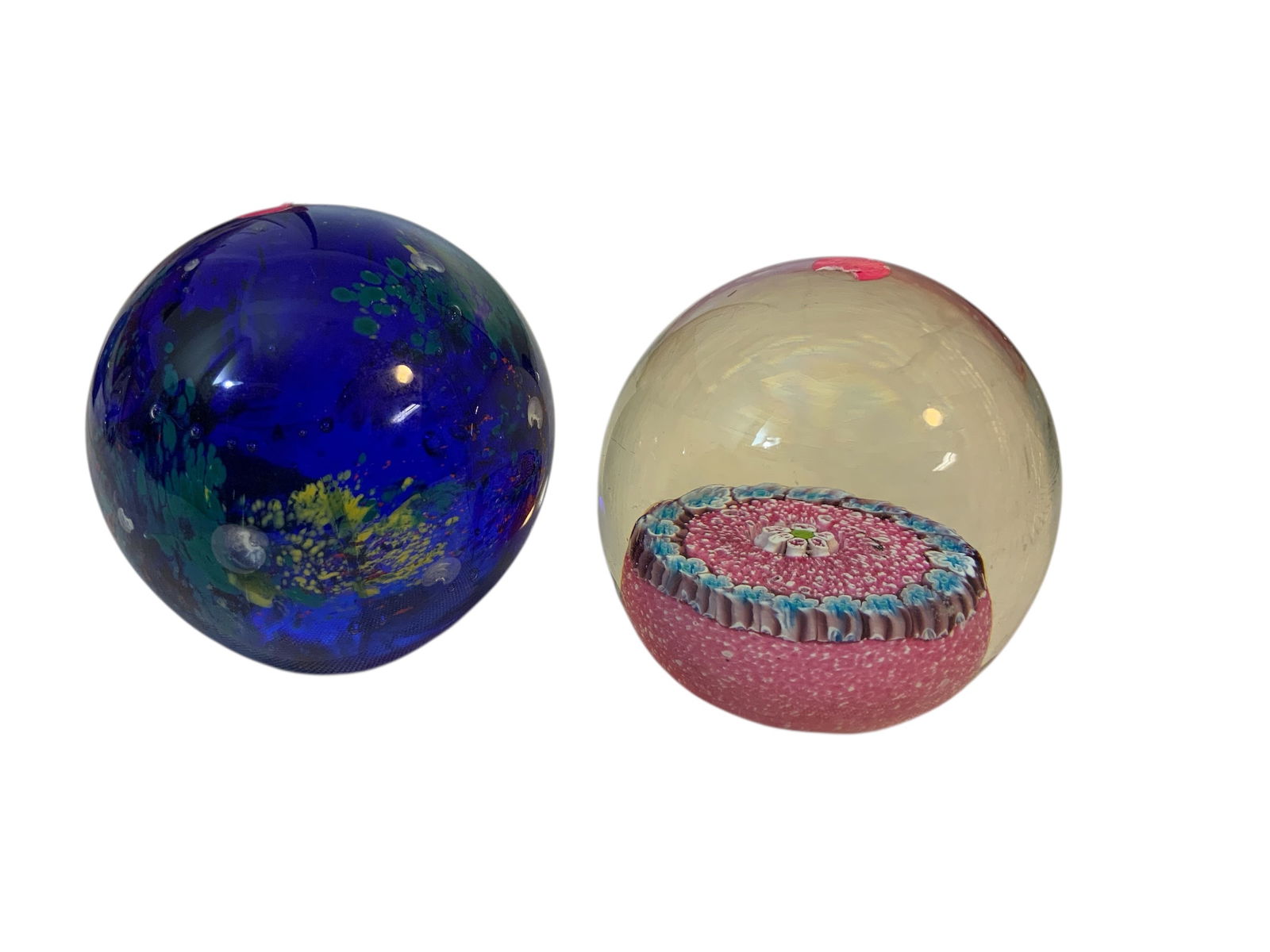 Pair Art Glass Paperweights (1 of 5)