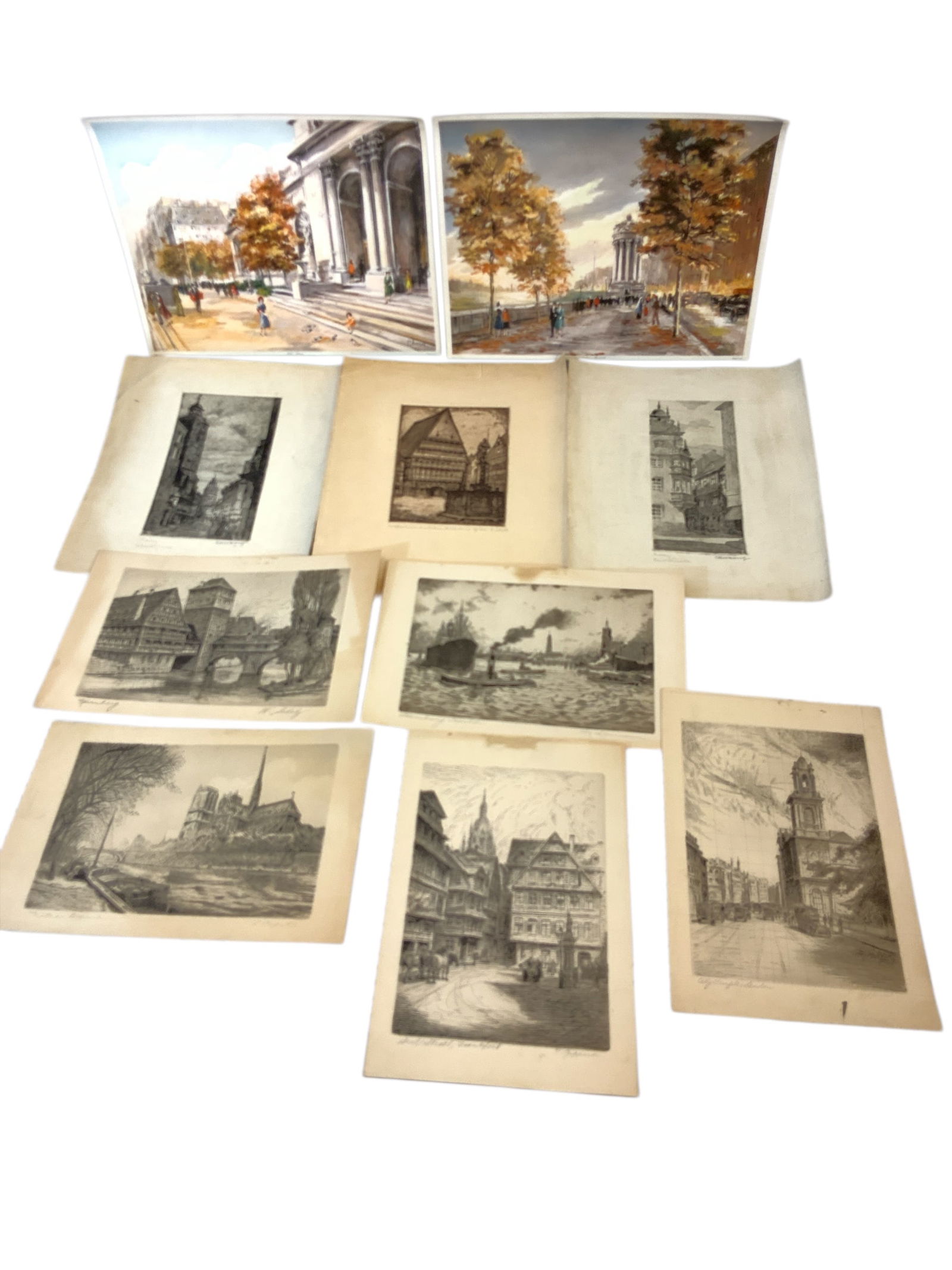 Vintage Collection of Prints / Etchings: Vintage Collection of Prints / Etchings. As found in the estate. No odors. Largest is 11” x 14”