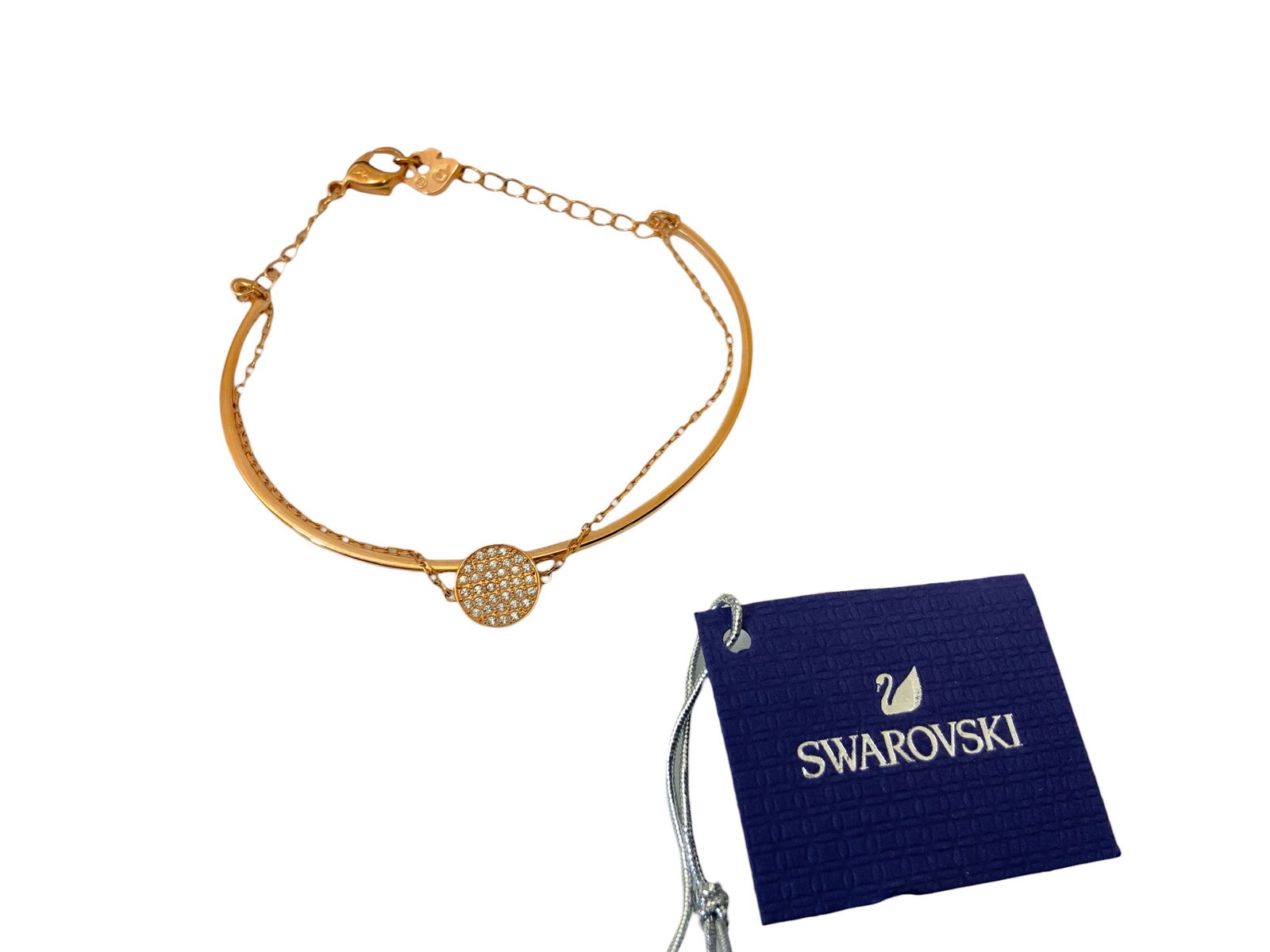 Swarovski Ginger Bangle Bracelet Featuring Crystal Pavé and Rose Gold-tone Plating: Swarovski Ginger Bangle Bracelet Featuring Crystal Pavé and Rose Gold-tone Plating.