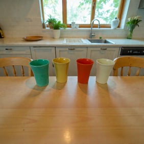 Vintage Fiesta Water Tumblers 4pc Homer Laughlin