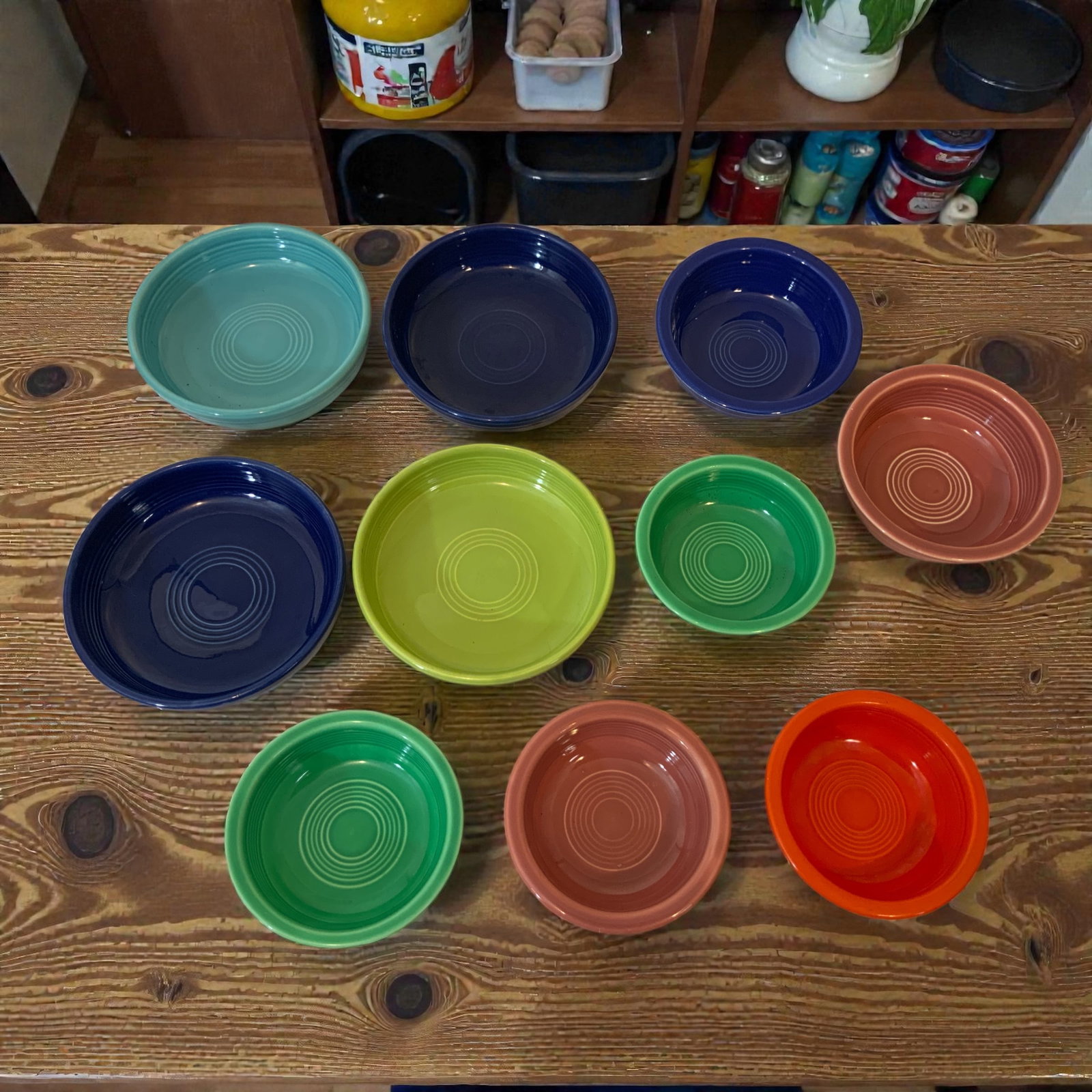 Vintage Fiesta Bowls 6”, 5 1/2”, 4 3/4” Homer Laughlin 10pc (1 of 3)