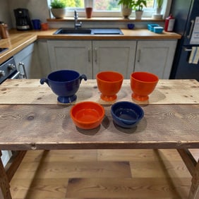 Vintage Fiesta Egg Cups, Cream Soup Bowl, Tea Bag Holders/Mini-bowls