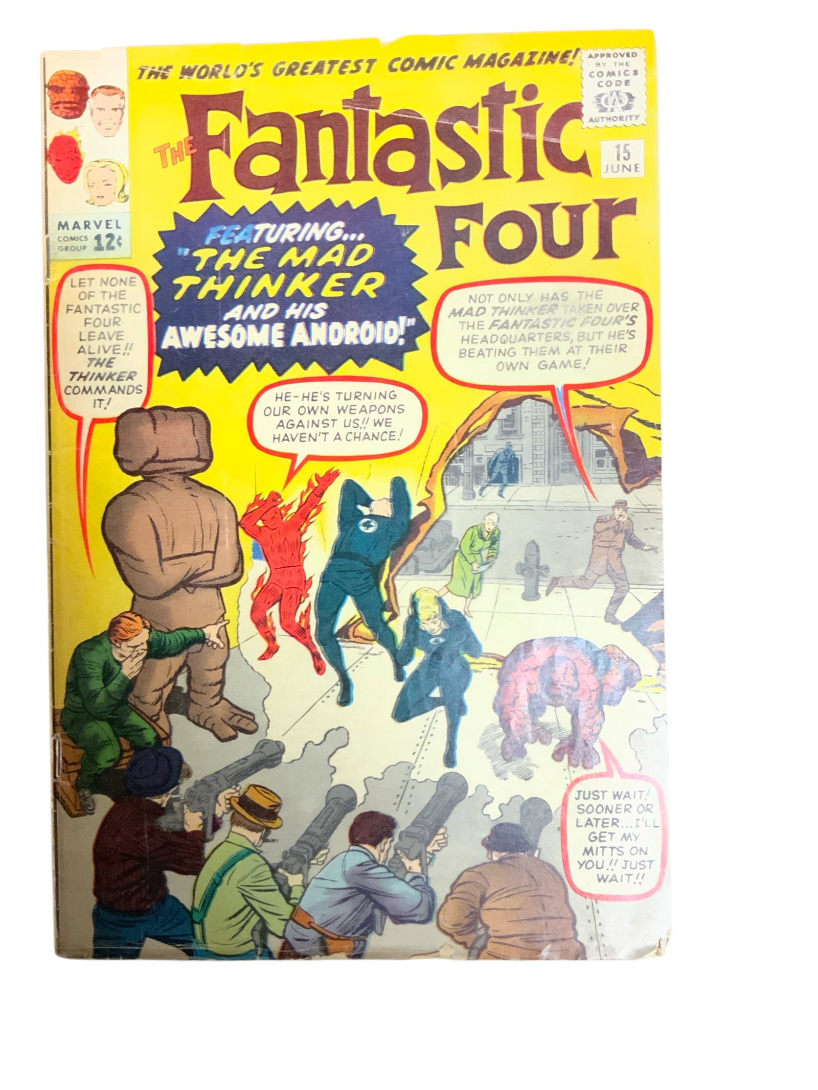 Fantastic Four Comic 12cent Marvel 15 Jun 1963 (1 of 3)